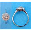 Image 1 : A white gold 9-stone diamond circular cluster ring...