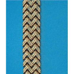 An 18k gold bracelet, of chevron linking, 44.3grms 7.5ins...