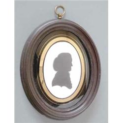 John Miers (1758-1821), silhouette painted on plaster, Reverend Turner, Head and shoulders in pro...