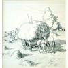 Image 1 : Ernest Howard Shepard (1879-1976) Pen and ink, "Hay Harvest" Signed, 9 x 8.5 ins....