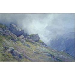 Percy Dixon (1862-1924) Watercolour, "Among the tumbled fragments of the hills" Signed, Royal Ins...
