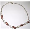 Image 1 : Vintage Bronze and White Pattern Necklace