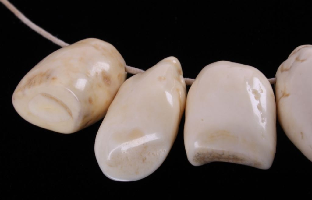 Alaskan Eskimo Walrus Ivory Hunter Trophy Necklace