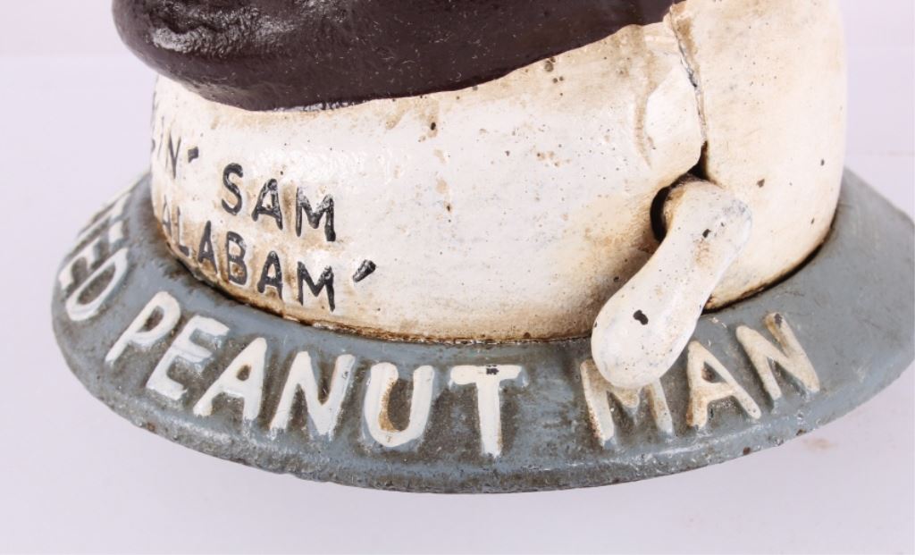 The Salted Peanut Man Cast Iron Bank