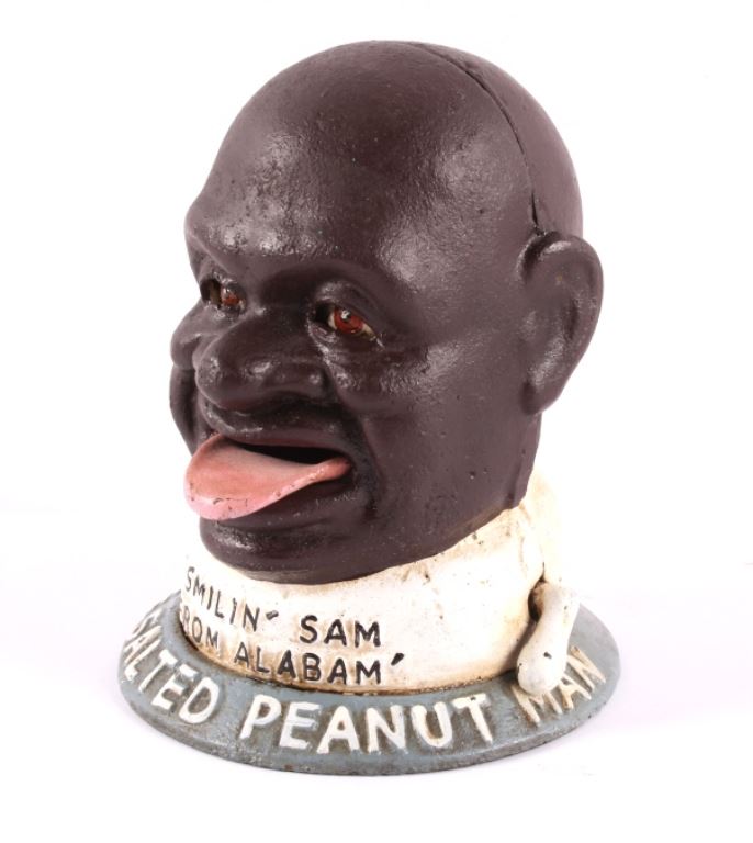 The Salted Peanut Man Cast Iron Bank