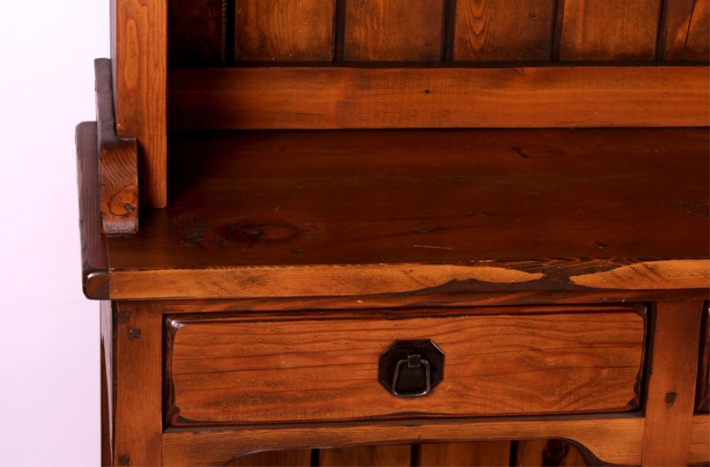 Rustic Wooden Kitchen Hutch