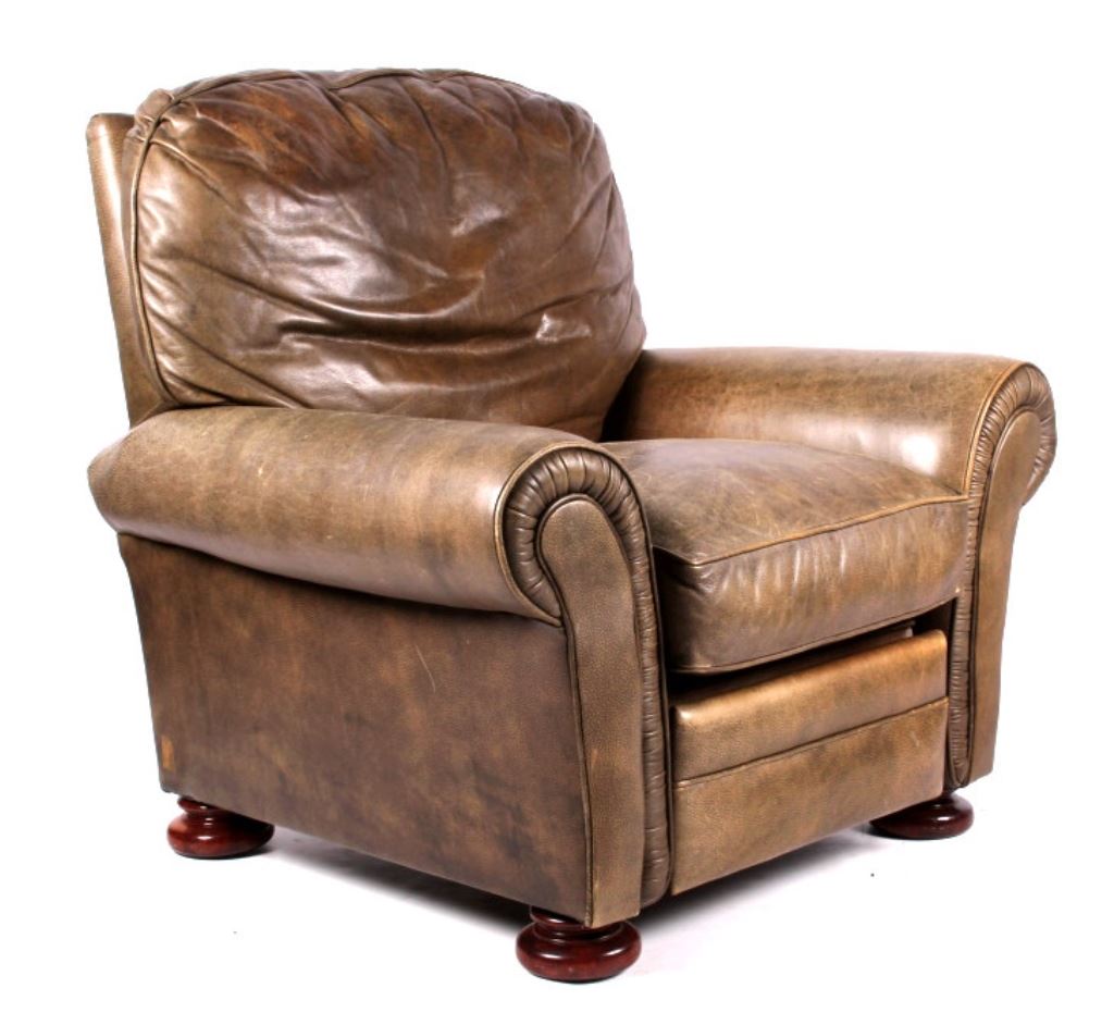 Genuine Leather Reclining Lounge Chair