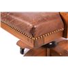Image 11 : Rustic Wood & Leather Office Swivel Chair