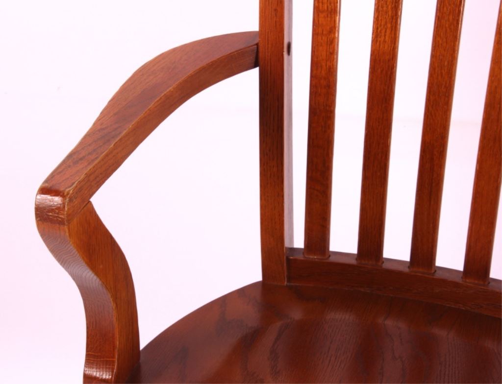 Solid Oak Mission Style Office Chair
