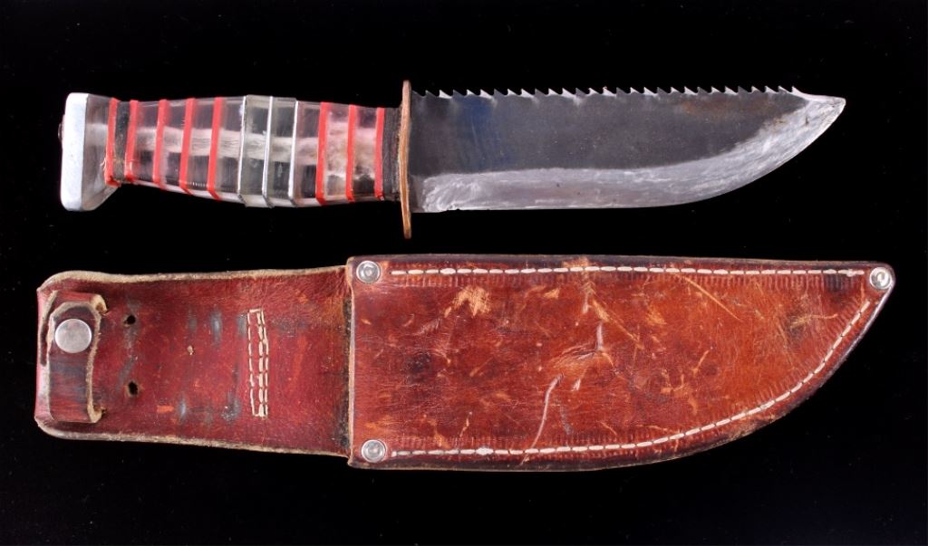 WWII US Trench Art Sawback Theater Knife