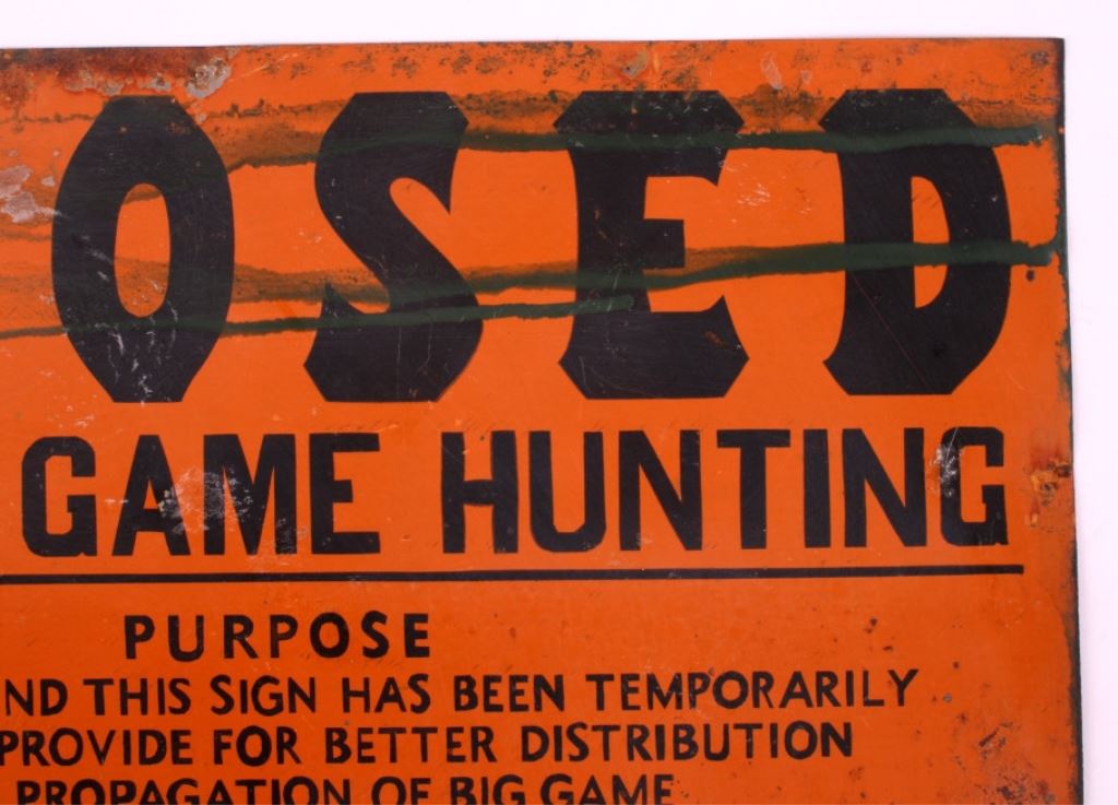 Original Montana State Fish and Game Sign