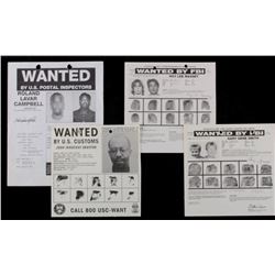 Vintage FBI Wanted Poster Collection (4)