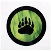 Image 1 : 13-Inch Art Glass Plate - Bear Paw Design