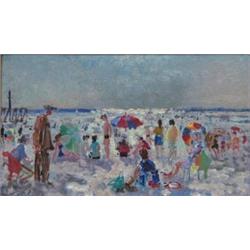 ANDRE HAMBOURG (French. 1909-1999), "Maree Basse Au Soleil". Signed A. Hambourg l/l. Also initi...