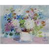 Image 1 : LE PHO (Vietnamese. 1907-2001), "Fleurs". Signed Le Pho l/r. Also titled on the stretcher,, O...