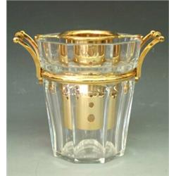BACCARAT GILT BRONZE MOUNTED "MOULIN ROUGE" CRYSTAL CHAMPAGNE BUCKET, French. Acid stamped. Cut...