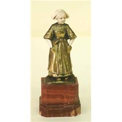 L. BARTHELEMY (European. 19th/20th Century), "Young Dutch Girl". Signed L. Barthelemy., Gilt...