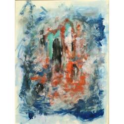 PHILIP GUSTON (American. 1913-1980), "Untitled". Signed Philip Guston and dated 55 l/r., Goua...