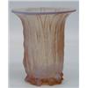 Image 1 : R. LALIQUE MOLDED OPALESCENT GLASS "EUCALYPTUS" VASE, French. Circa 1928. Molded R. Lalique. He...