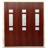 Image 1 : THREE PANEL LALIQUE MOLDED AND FROSTED CRYSTAL AND WOOD SCREEN, French. Signed Lalique France....