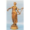 Image 1 : MARCEL DEBUT (French. 1865-1933), "Girl with Harp". 19th Century. Signed Marcel Debut., Gilt...