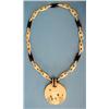 Image 1 : IMPORTANT AND FINE VAN CLEEF & ARPELS JADE, ONYX AND DIAMOND NECKLACE, French. Signed VCA (for...