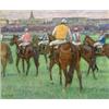 Image 1 : FRANCOIS GALL (French. 1912-1987), "Avant Les Courses". Signed F. Gall l/l. Also titled on the...