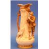 Image 1 : ROYAL DUX PORCELAIN VASE, Bohemian. 20th Century. In the shape of a tree trunk with branch form...