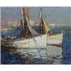 Image 1 : LOUIS BONAMICI (Italian. 1878-1966), "Sailboats in the Harbor". Signed L. Bonamici l/l., Oil...