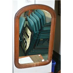 Wood framed wall mirror