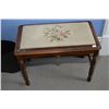 Image 1 : Mahogany stool with needle point seat and turn leg supports