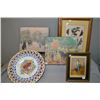 Image 1 : Collection of prints including butterfly reference, blue boy, carnival scene and floral motif decora