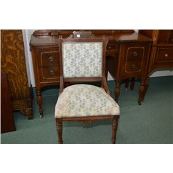 Upholstered Eastlake side chair