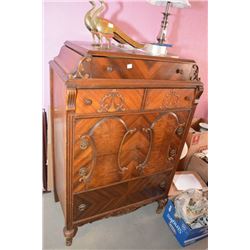 Matched grain walnut antique highboy - Room 102 matches lot 324 and 324a