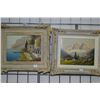 Image 1 : Two framed oil on board paintings featuring cottage scenes, signed by K. Paul 8" X by 10" - Rm 103