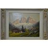 Image 2 : Two framed oil on board paintings featuring cottage scenes, signed by K. Paul 8" X by 10" - Rm 103