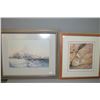 Image 1 : Two framed prints including limited edition rabbit 34/950 signed by artist and ship with shoreline s
