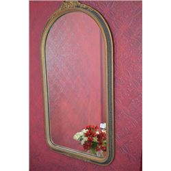 Gilt framed dome topped wall mirror -Rm 105