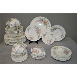 Selection of Royal Doulton "Acadia" dinnerware including settings for eight of dinner plates, side p