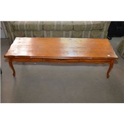 French Provincial coffee table with drawer