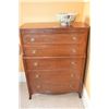 Image 1 : Mid 20th century regency style mahogany five drawer highboy