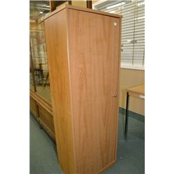 Single door cabinet with four shelves