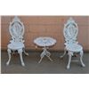 Image 1 : Three piece cast bistro set in figural motif