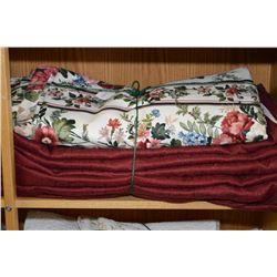 Selection of drapery panels and a large bed drape