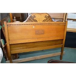 Oak double size headboard and footboard, no rails