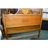 Image 1 : Oak double size headboard and footboard, no rails
