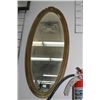 Image 1 : Three gilt framed mirrors including vintage oval mirror, tall rectangular and a square mirrors