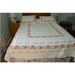Selection of linens bedspread and pillow shams