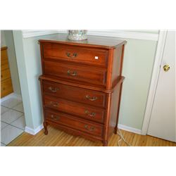 Five drawer semi contemporary five drawer highboy