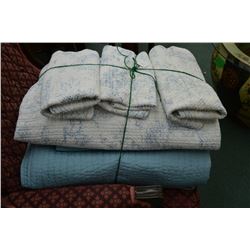 Two sets of linens including bedspreads and shams